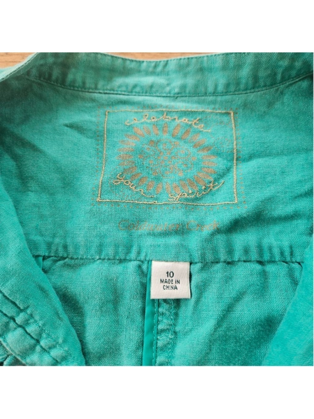 Coldwater Creek Lightweight Washable Linen Jacket Size 10 - Picture 3 of 6